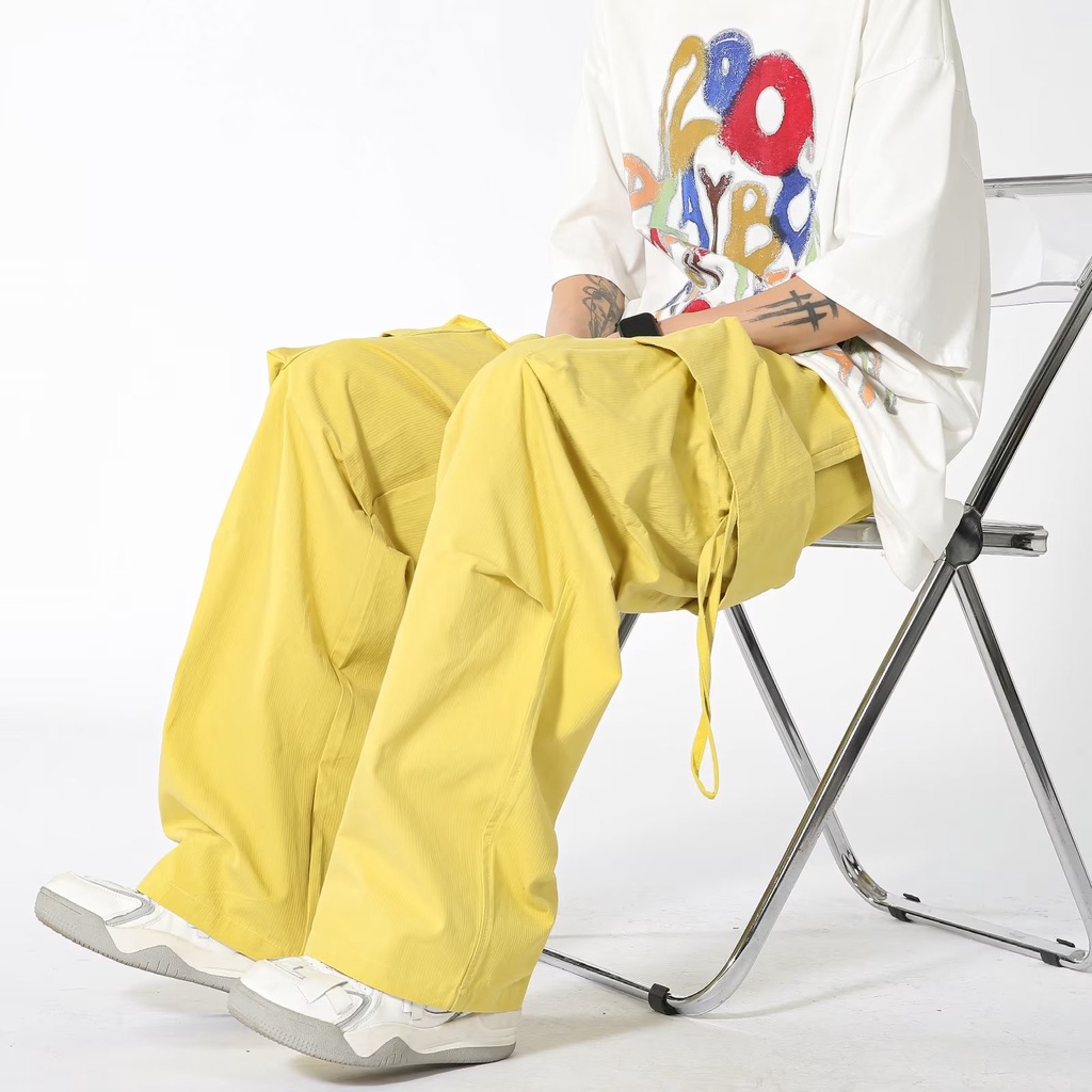 Quần Yếm Ống Rộng Lưng Cao Phong Cách Hip Hop Đường Phố Mỹ Thời Trang Mùa Hè Hàng Mới Dành Cho Bạn Nữ