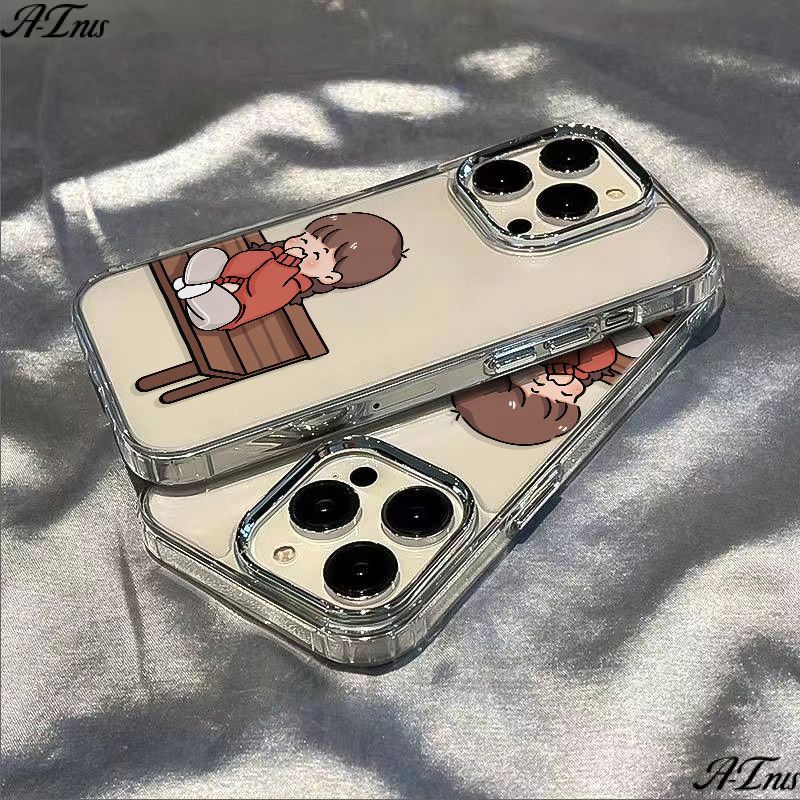 ✅Ốp Điện Thoại Dẻo Họa Tiết Cô Gái Cười Dễ Thương Chống Sốc Cho Iphone 7 11plus 8iPhone1213 14promax PZP9