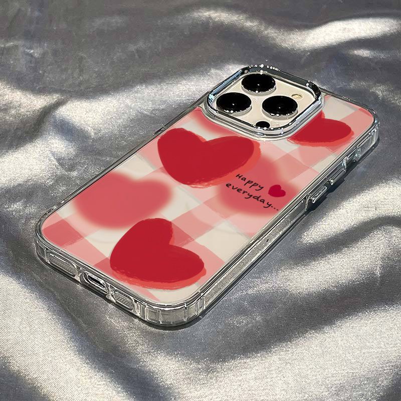 ✅Ốp Điện Thoại Mềm Chống Sốc Hình Trái Tim 13 Trái Tim ins Cho Iphone 14pro 8I 12 7 11 max