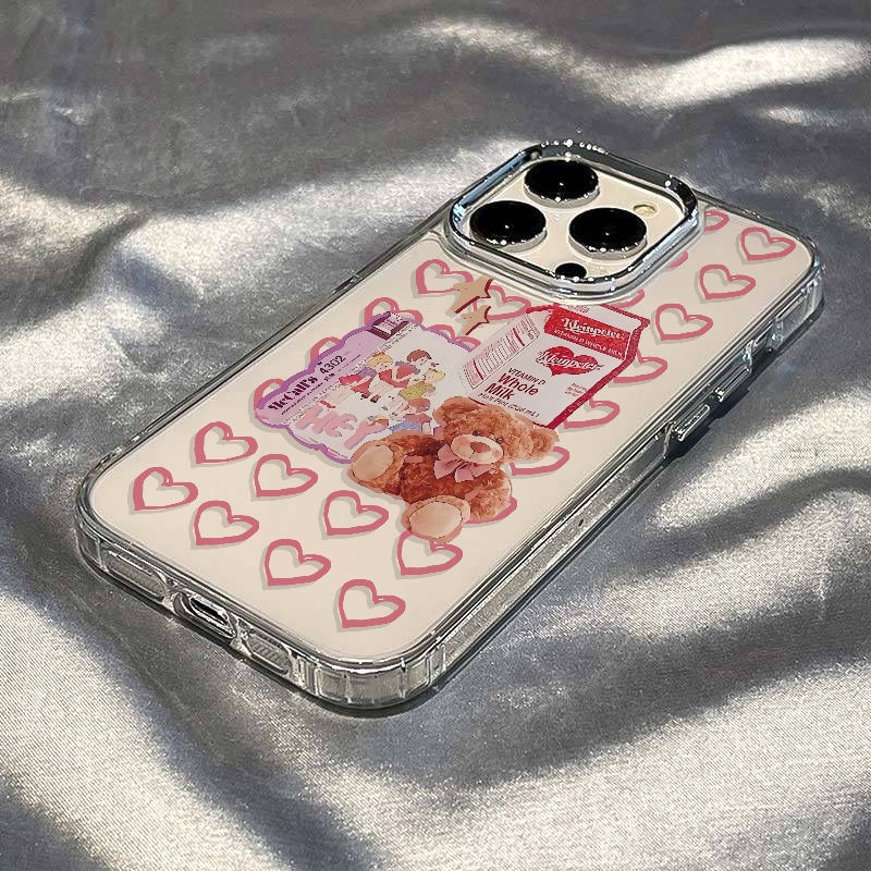 ✅Ốp Điện Thoại Mềm Chống Sốc Hình Gấu Cho iPhone1211max7 / Apple 14pro 13 Love plus 8