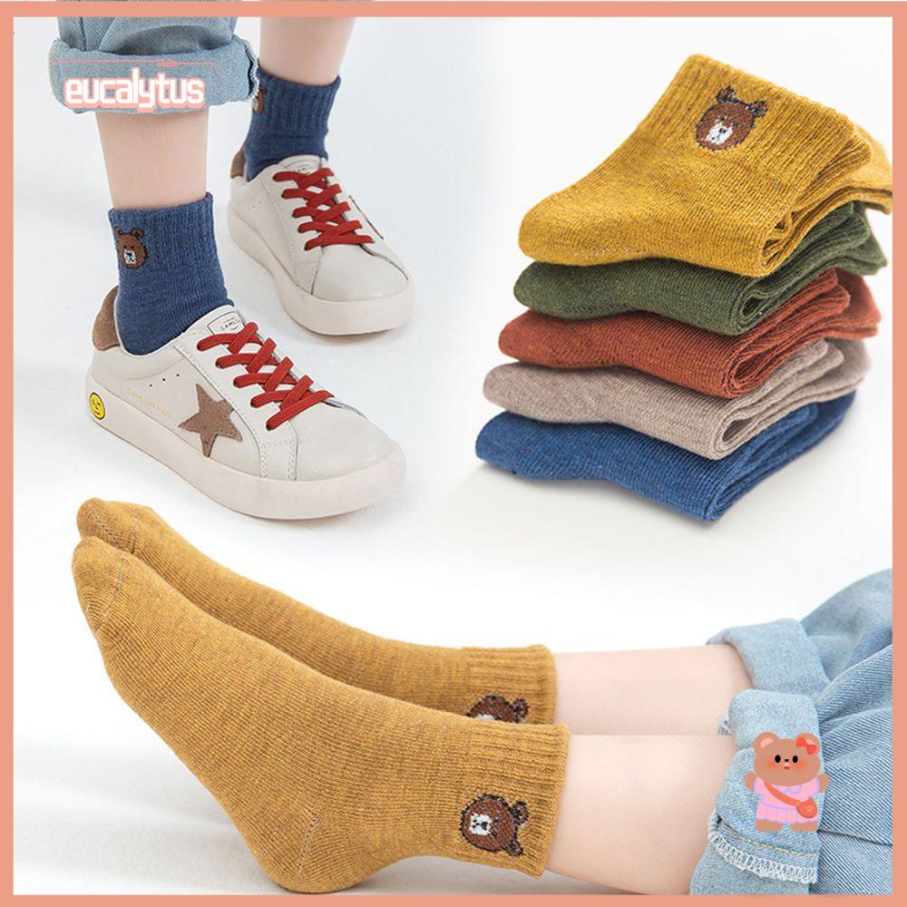 Bộ 10 Đôi Vớ Nữ In Họa Tiết Gấu Hoạt Hình Dễ Thương