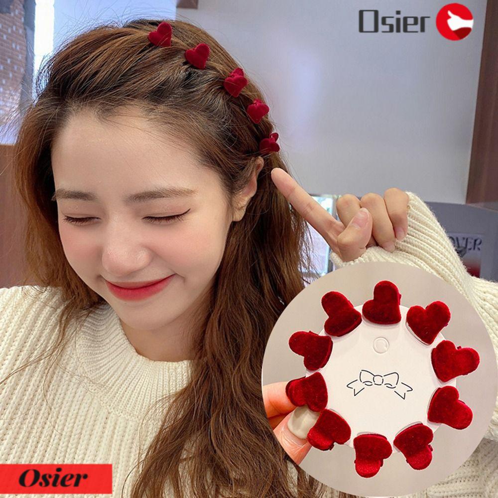 Set 1 50 Kẹp Tóc Nhỏ Xinh Hình Trái Tim / Thỏ Đáng Yêu Cho Nữ