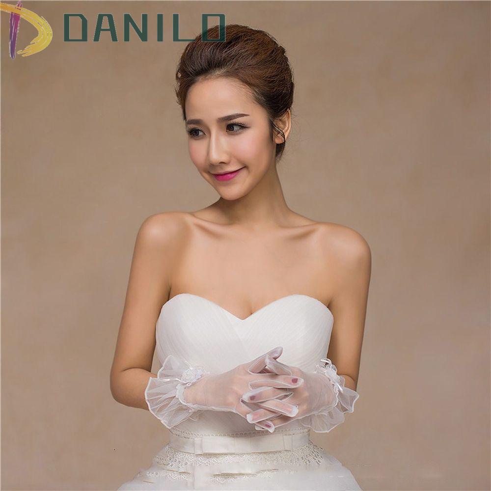 Danilo Găng Tay Lưới Phối Nơ Thanh Lịch Cho Cô Dâu
