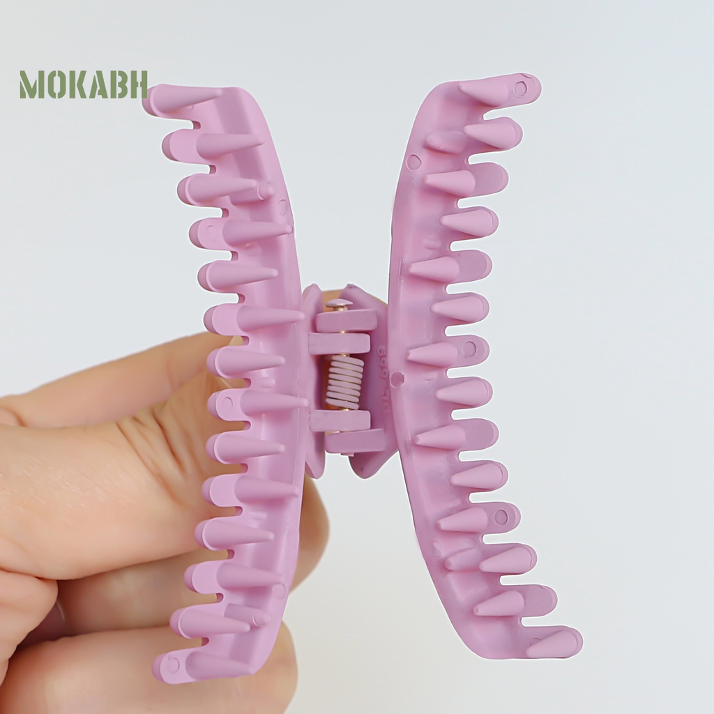 Kẹp Tóc Dạng Cong Hình Cá Mập Màu Trơn Chống Trượt