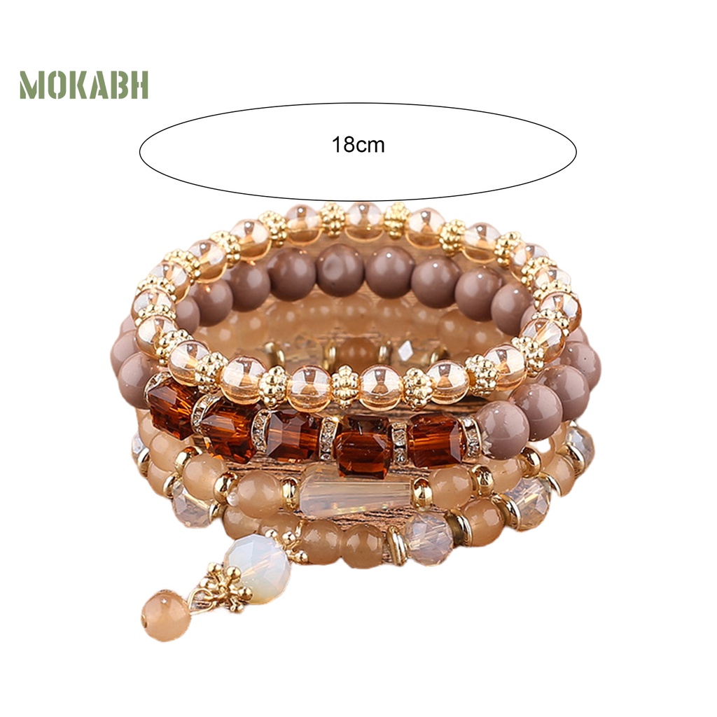 4 Vòng Tay Co Dãn Nhiều Lớp Có Tua Rua