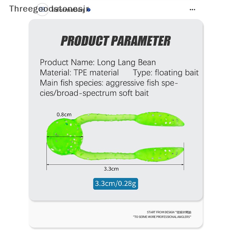 20 Rodworms Tải Trọng Nước 3.3cm Mềm Mại Màu Đen Bằng TPE JR