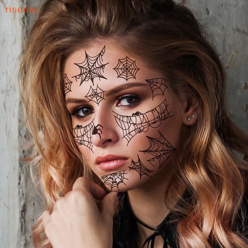 1 Tấm Hình Xăm Dán Tạm Thời Chống Nước Hình Nhện Halloween