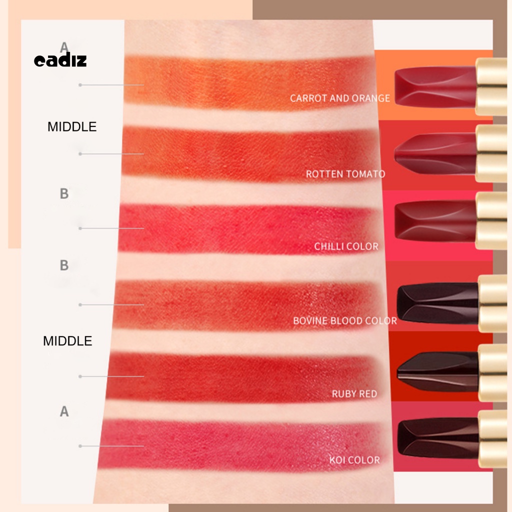 Son Môi Hai Đầu 6 Màu Trong 1 Chống Nước Lâu Trôi Không Dính Cốc Dành Cho Nữ