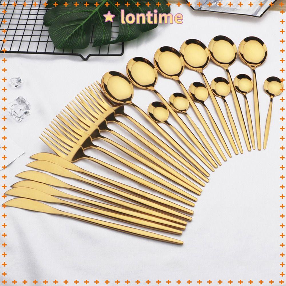 Set 24 Dụng Cụ Ăn Uống Bằng Thép Không Gỉ