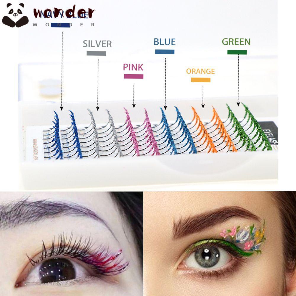 Lông Mi Giả Cong Tự Nhiên 12 Hàng Màu Lấp Lánh