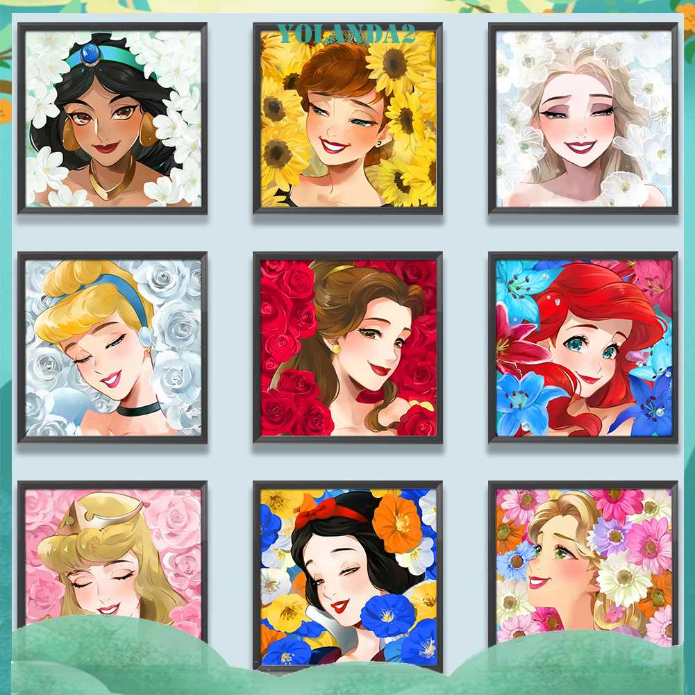 Tranh Đính Đá Kim Cương Toàn Bộ 5D DIY Hình Vẽ Công Chúa