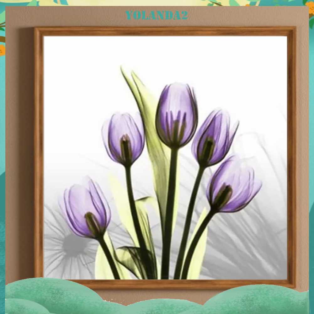 Tranh Đính Đá Kim Cương Toàn Bộ 5D DIY Hình Vẽ Hoa Trang Trí Nhà Cửa