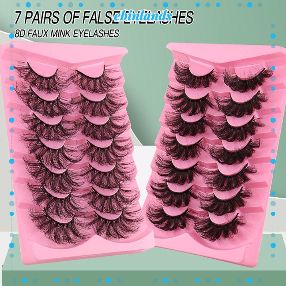 Hộp 7 Cặp Lông Mi Giả 8D Dài Và Dày EBINLANDS