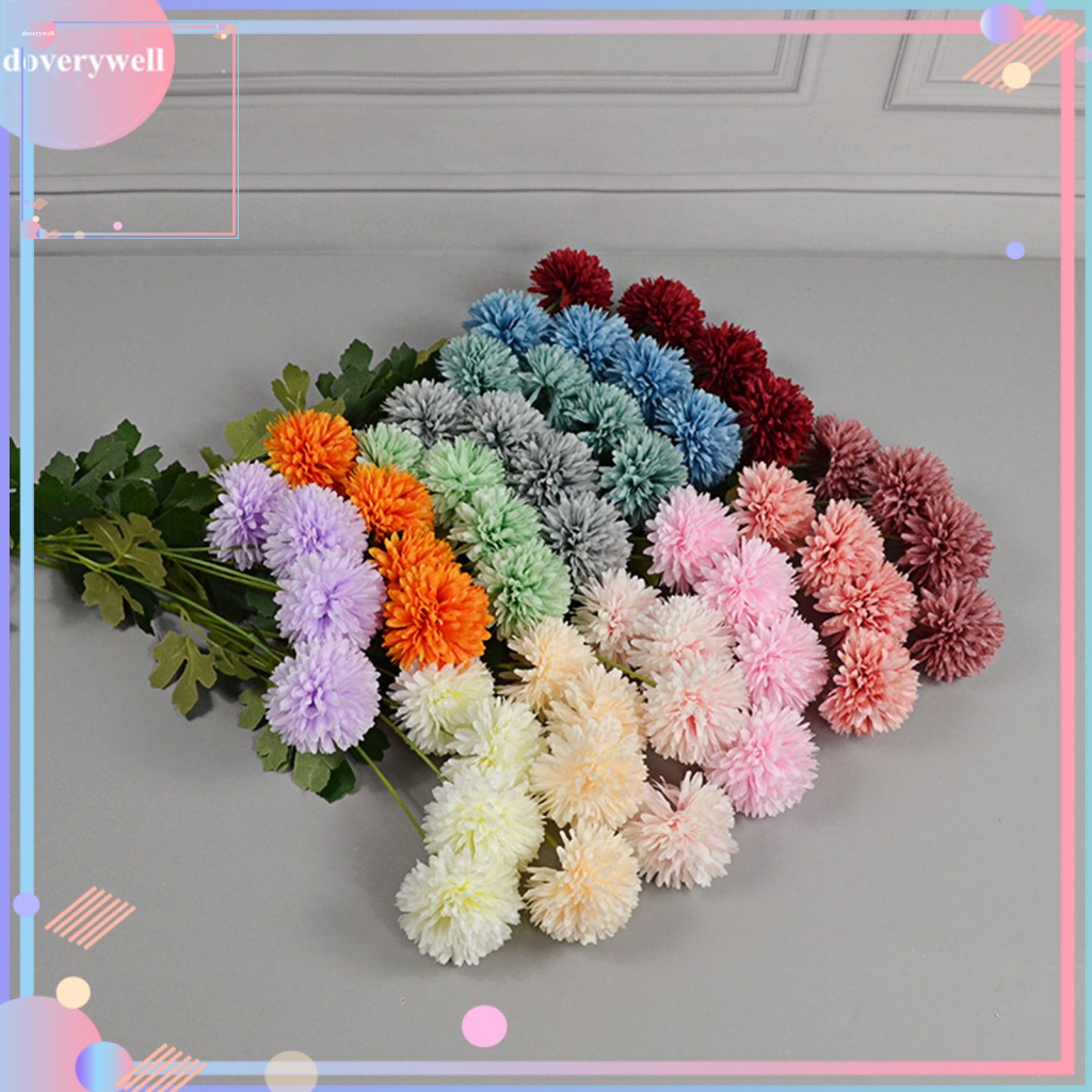 1 Bó Hoa Cúc Giả 4 Bông Trang Trí Tiệc Cưới