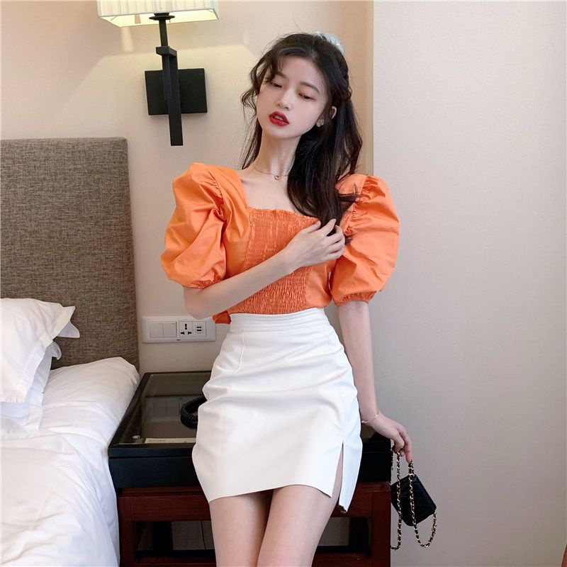 Set Áo Tay Phồng Và Chân Váy Phong Cách Phương Tây Thời Trang Mùa Hè Cho Nữ