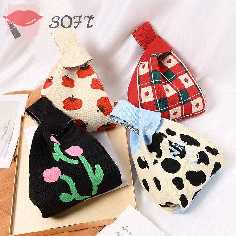 Túi Xách Đeo Vai Dệt Kim Có Thể Tái Sử Dụng Cho Nữ