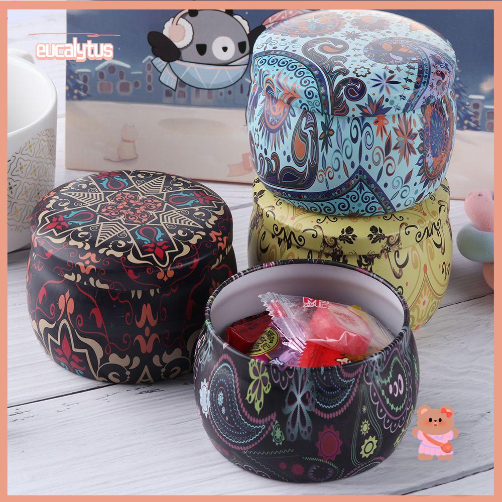 Hộp Thiếc Mạ Thiếc Đựng Kẹo / Trà / Trang Sức Hình Hoa Hồng