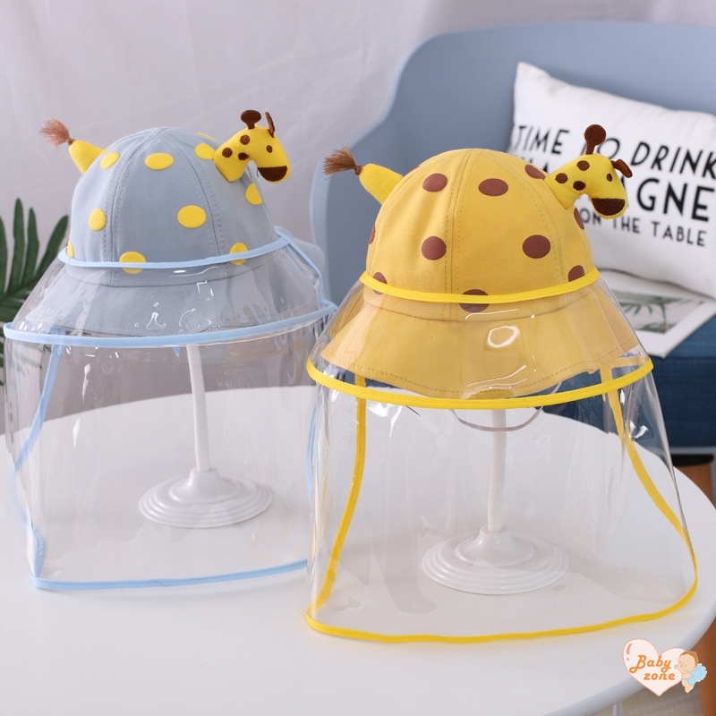 Nón Tai Bèo Chống Sương Mù Xuân Hè Mẫu Mới Hình Hươu Cao Cổ Có Thể Tháo Rời Cho Bé Gái