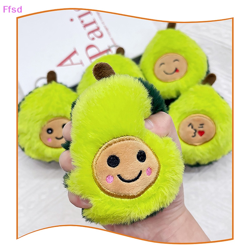 {Ffsd} 2023 Mới Móc Chìa Khóa Xe Hơi / Ba Lô / Túi Xách Hình Quả Bơ Nhồi Bông Dễ Thương Dành