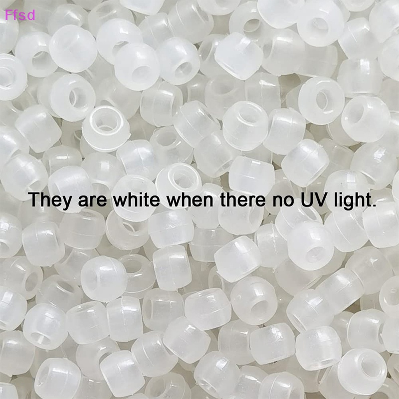 {Ffsd} Set 100 Hạt Xỏ Lỗ Làm Trang Sức Phát Sáng Trong Bóng Tối DIY Nhiều Màu Sắc