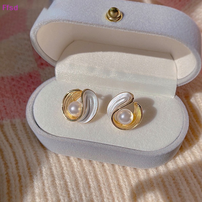 {Ffsd} Khuyên Tai Đính Ngọc Trai Thanh Lịch Thời Trang Hàn Quốc Dành Cho Nữ