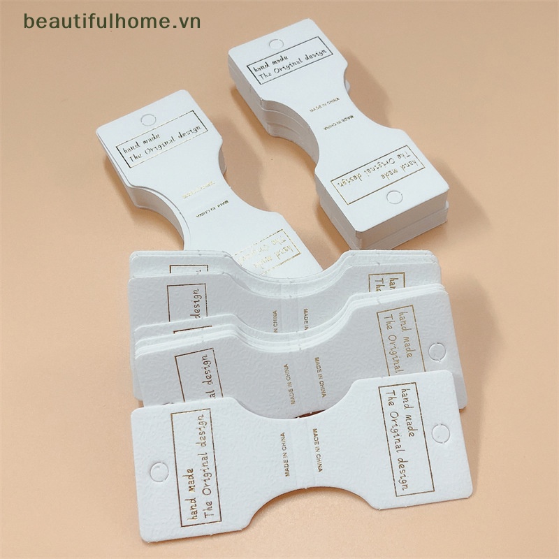 [beautifulhome] Set 50 Thẻ Giấy Kraft Trưng Bày Trang Sức / Băng Đô / Cài Tóc [beauty]