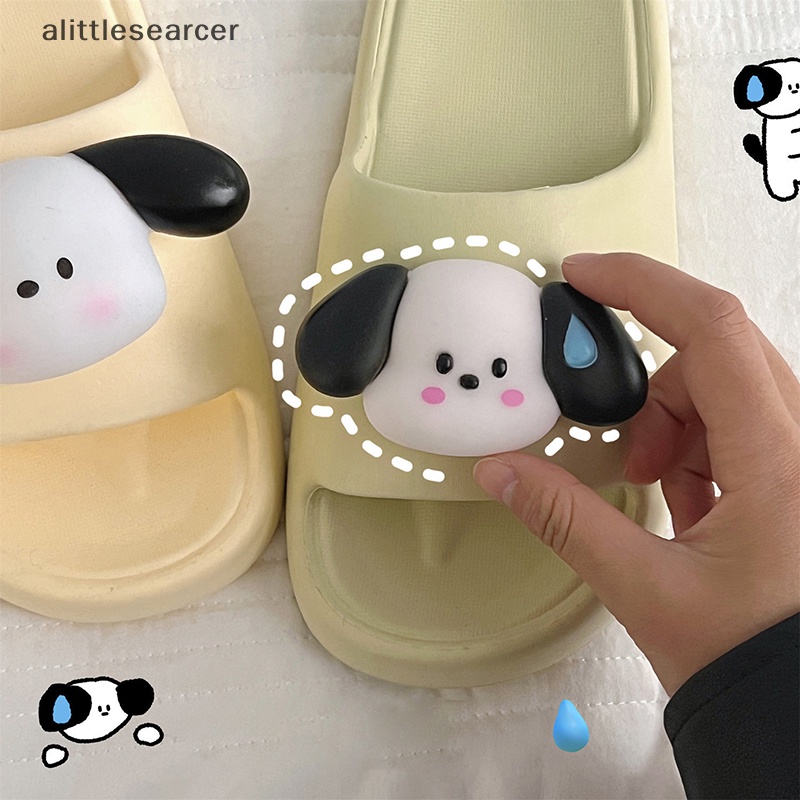 Miếng Dán Silicon Hình Chú Chó Hoạt Họa 3D Dễ Thương Trang Trí Túi Nước / Máy Tính / Điện Thoại / Dép / Đồ Chơi Trẻ Em