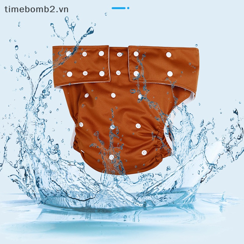 {Timebomb} Tã Vải Người Lớn Có Thể Giặt Sạch Tái Sử Dụng Loại Nút Chụp Ảnh.