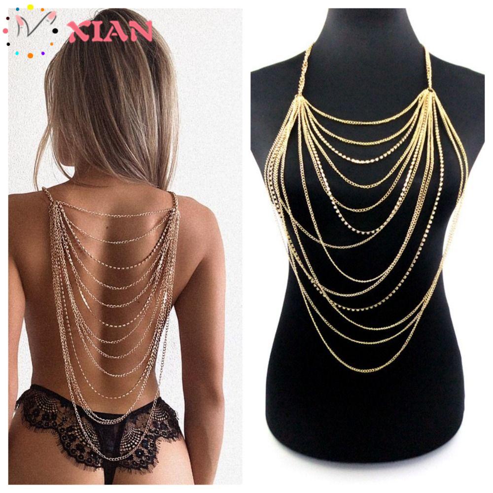 Xiantin Vòng cổ Tua Rua Cho Nữ|Dây Xích Đeo Cơ Thể