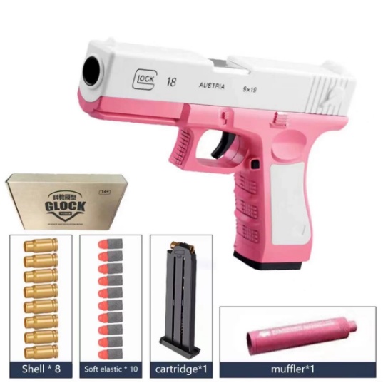 2023 Đồ chơi trẻ em bắn Đạn mềm Glock M1911 Shell Ejecting Soft et Toy Weapon Children Armas Blaster Shoot Outdoor CS