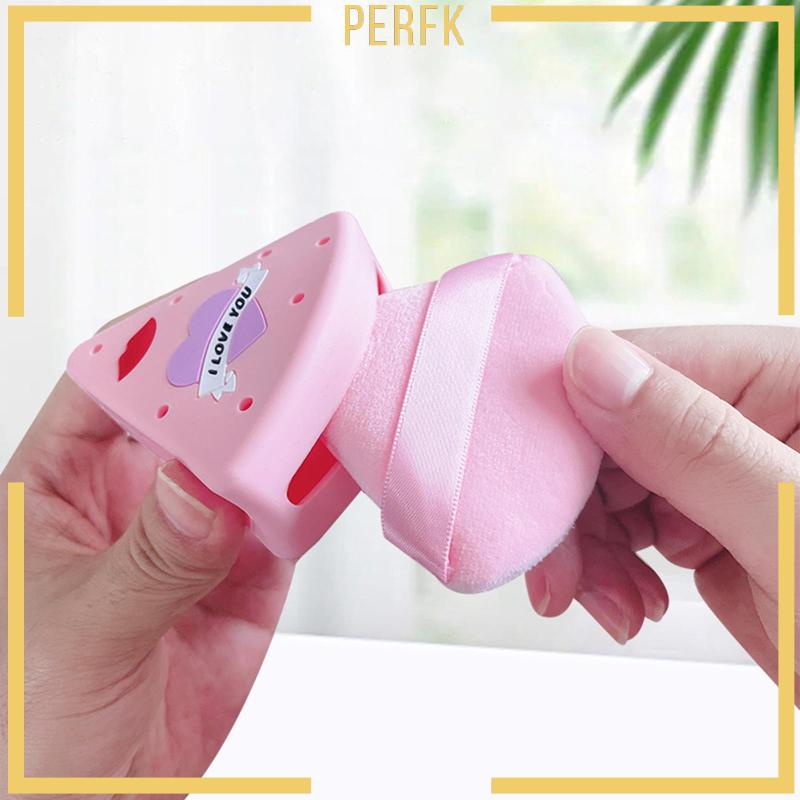 Hộp Đựng Mút Trang Điểm Hình Tam Giác Mềm Mại Chống Bụi Tiện Dụng Mang Theo Du Lịch