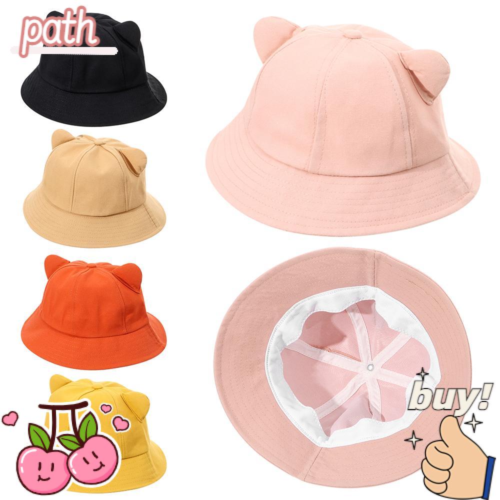 Mũ Tai Mèo Bằng Cotton Thoáng Khí Chống Tia UV Dễ Thương