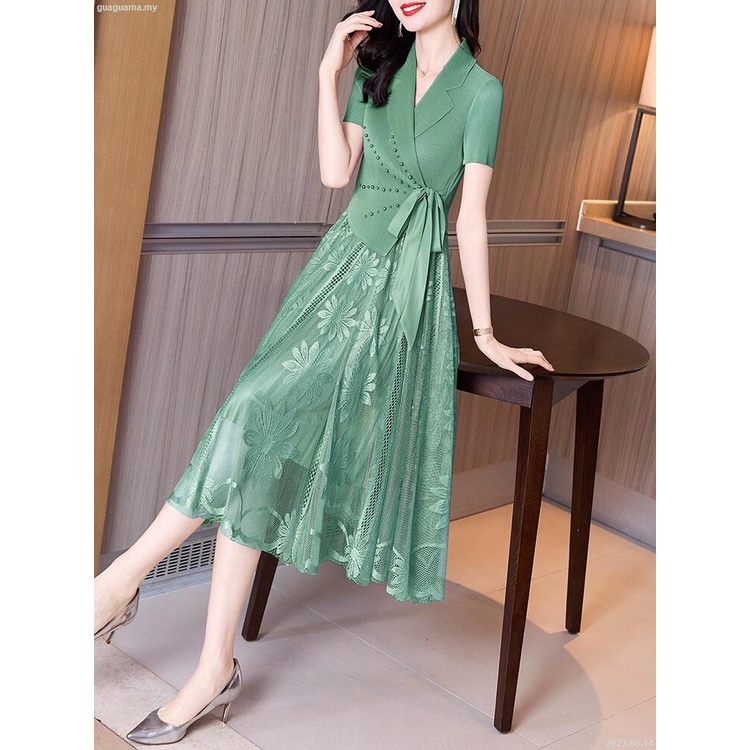 Đầm Công Nghiệp Phối Lưới Thêu Họa Tiết Độc Đáo Sang Trọng Thời Trang Đường Phố 2023-06 - 14