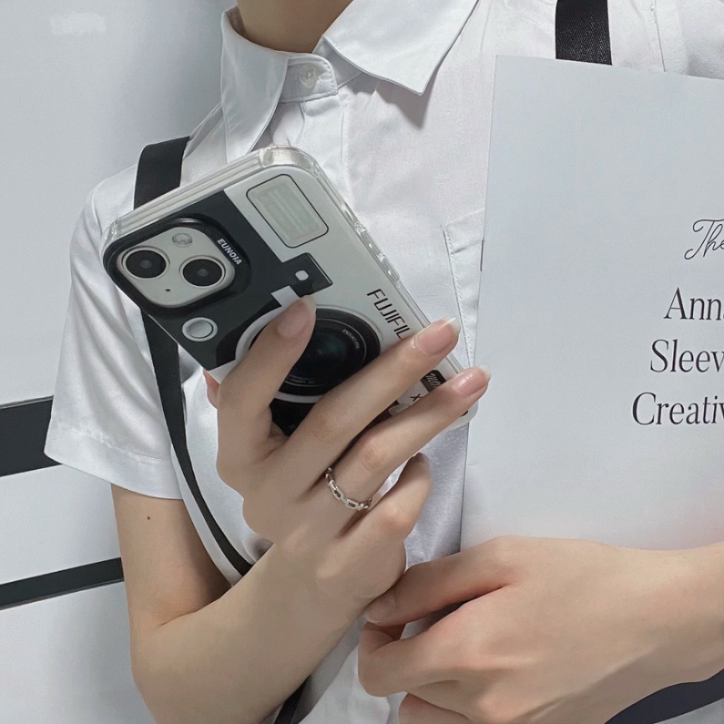 Ốp Điện Thoại TPU Silicone Mềm Trong Suốt Chống Sốc In Hình Máy Ảnh Cổ Điển Cho iPhone 14 Plus 13 12 11 Pro Max