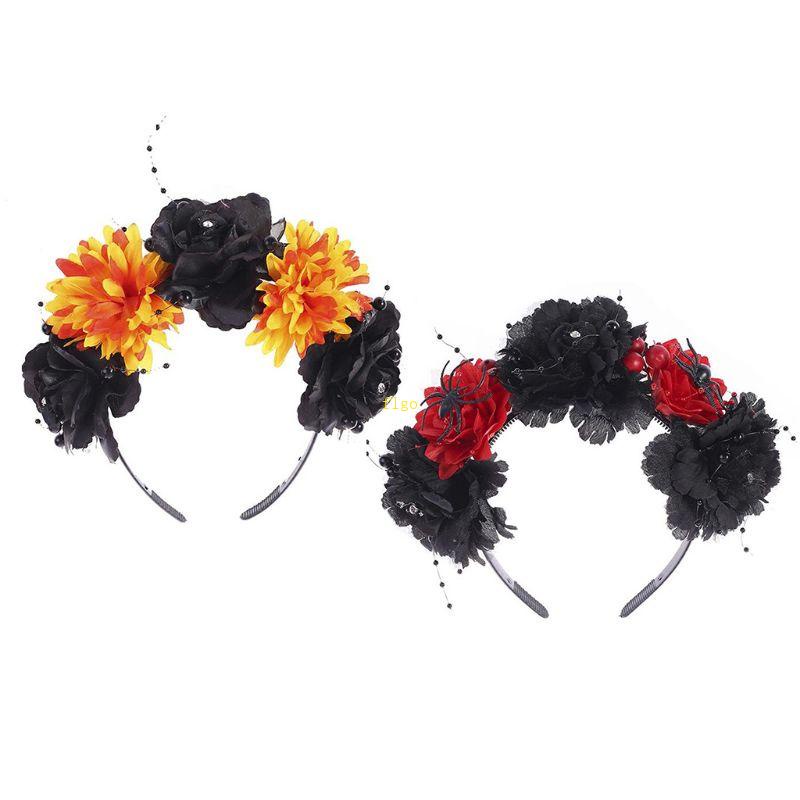 Flgo Băng Đô Đính Hạt Hình Hoa Nhiều Màu Hóa Trang Nhân Vật Trong Ngày Halloween