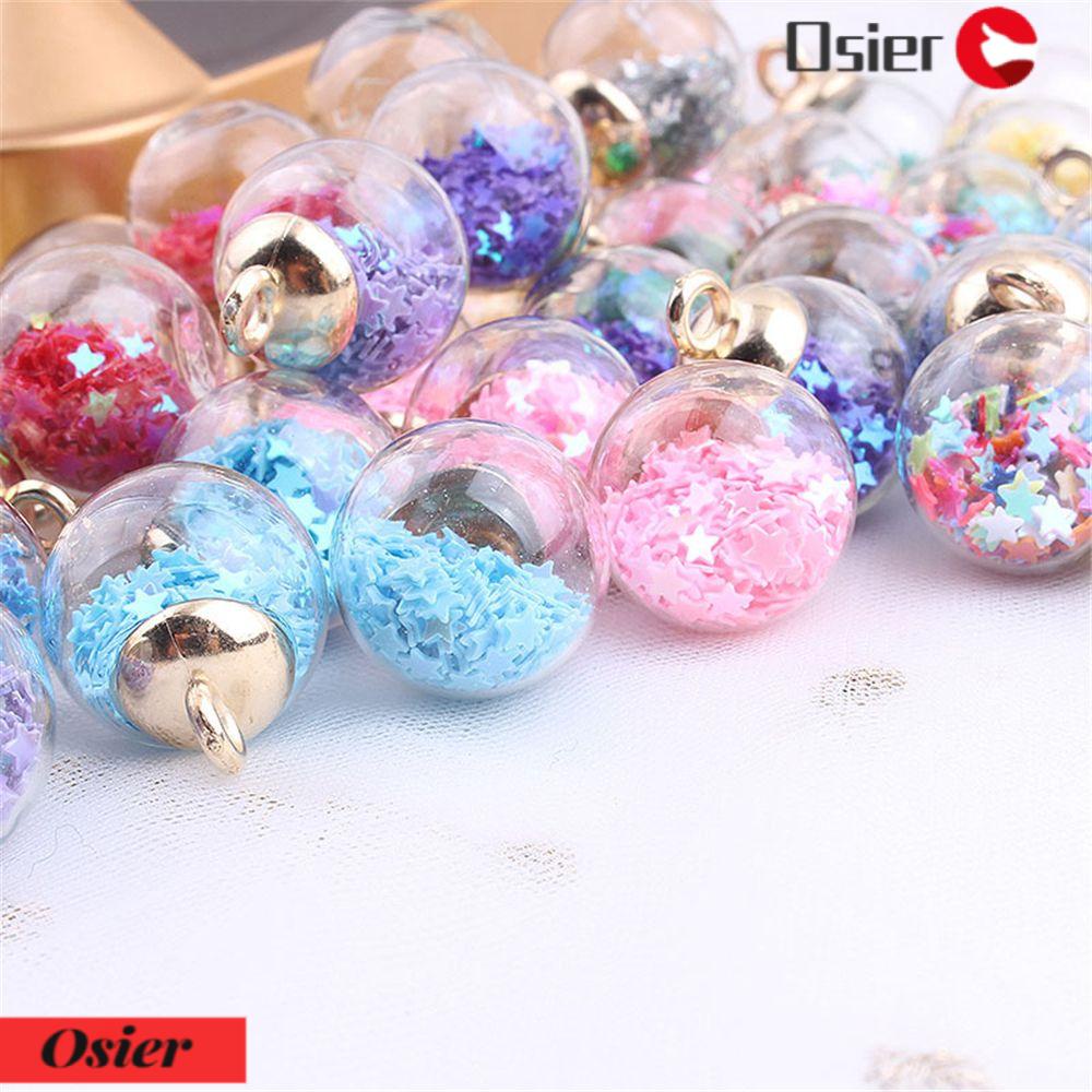 Set 1 / 20 Hạt Thủy Tinh Trong Suốt Dùng Làm Trang Sức DIY 20 Cái