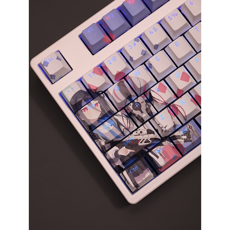 Tenndou Arisu Keycaps Cherry Profile Anime Blue Archive Chủ Đề PBT Dye Sub Bàn Phím Cơ Keycap