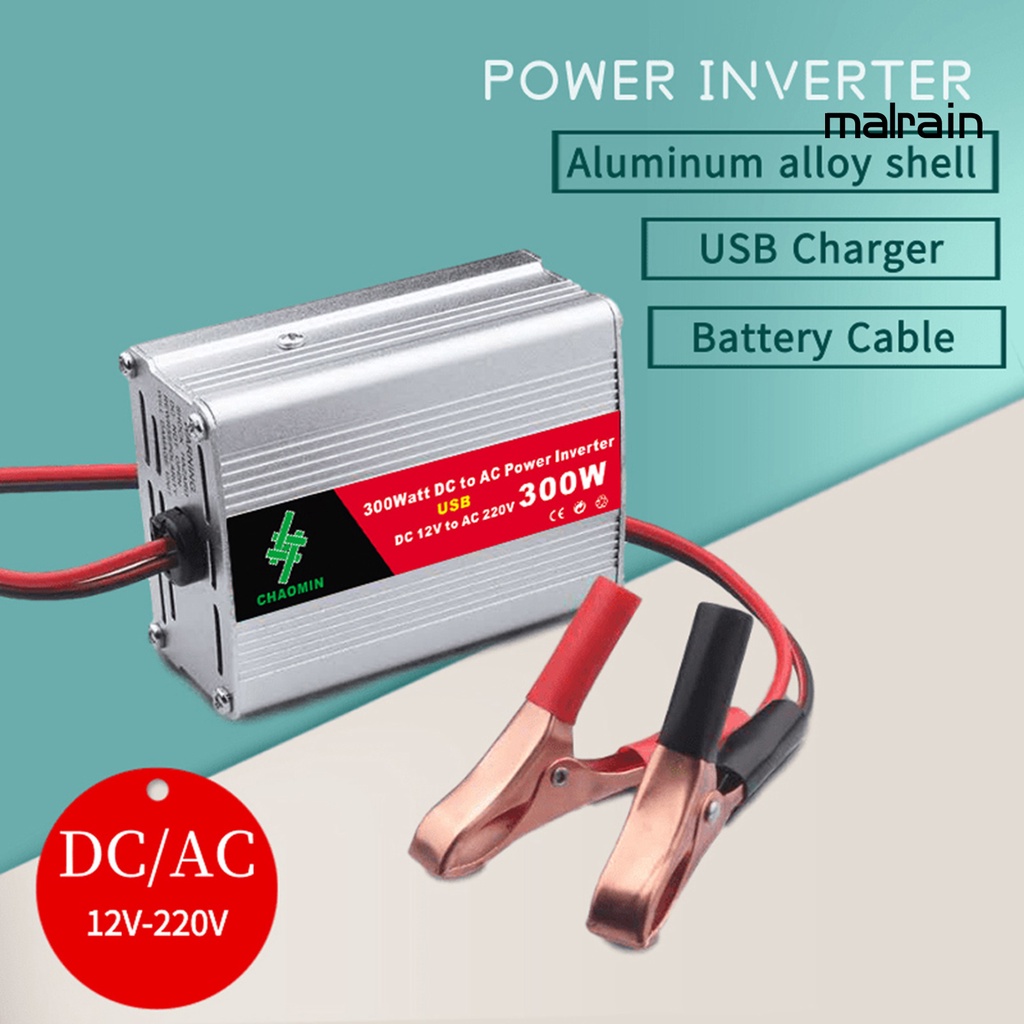 Bộ Chuyển Đổi Nguồn Điện DC 12V Sang AC 220V Bằng Hợp Kim Nhôm Dành Cho Ô Tô
