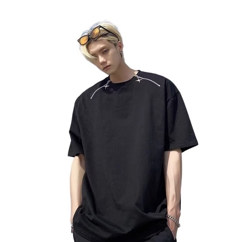 Áo Thun Cotton Nguyên Chất 230g Phong Cách Mỹ Thời Trang Mùa Hè Cho Nam Giới # 7