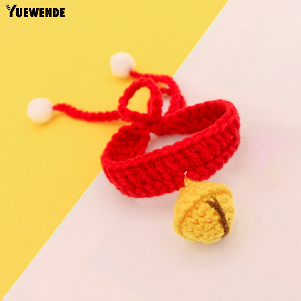 Vòng Cổ YQ.E Đan Len Có Chuông Dễ Thương Có Thể Điều Chỉnh Cho Cún Cưng