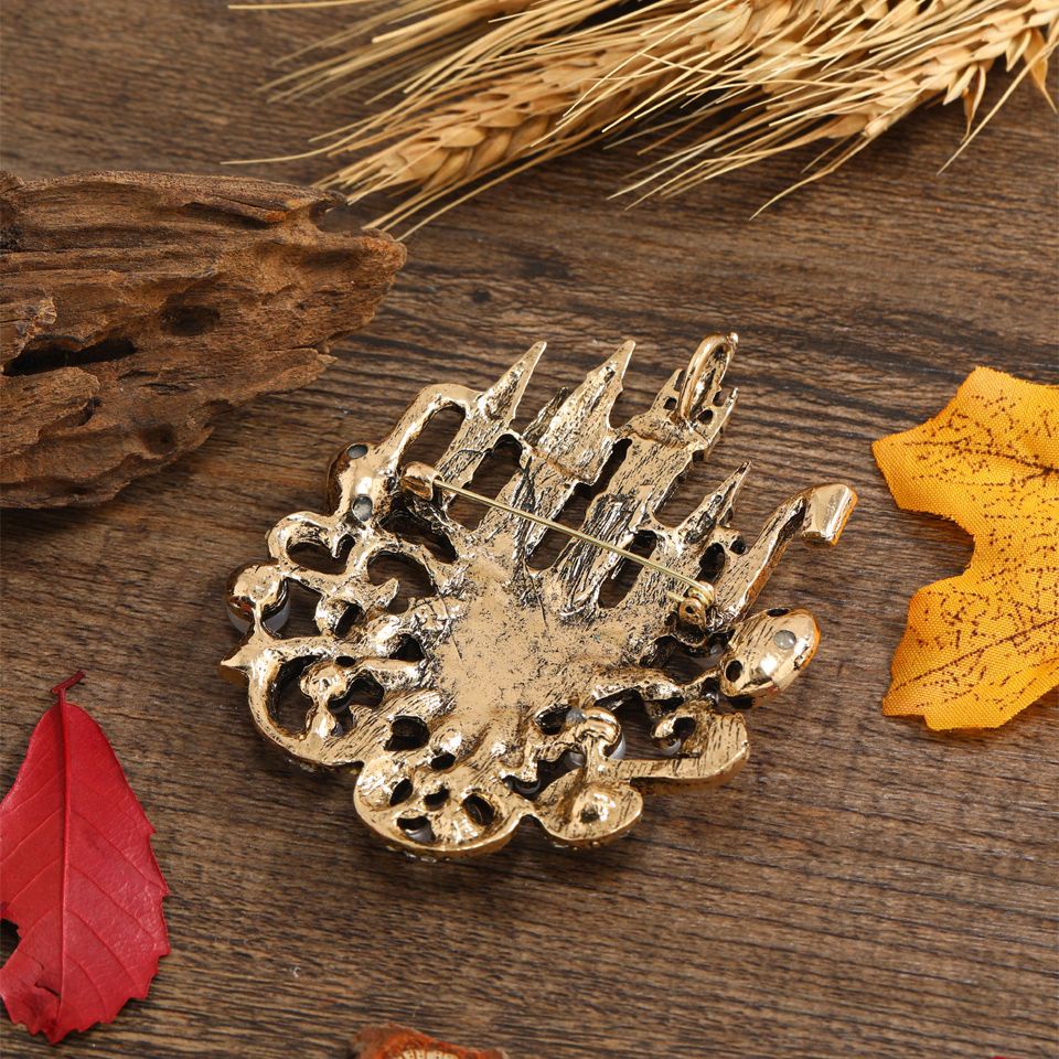 Ghim Cài Áo Hình Lâu Đài Đính Đá Pha Lê Phong Cách Baroque Sang Trọng Làm Quà Tặng Cho Nam Và Nữ