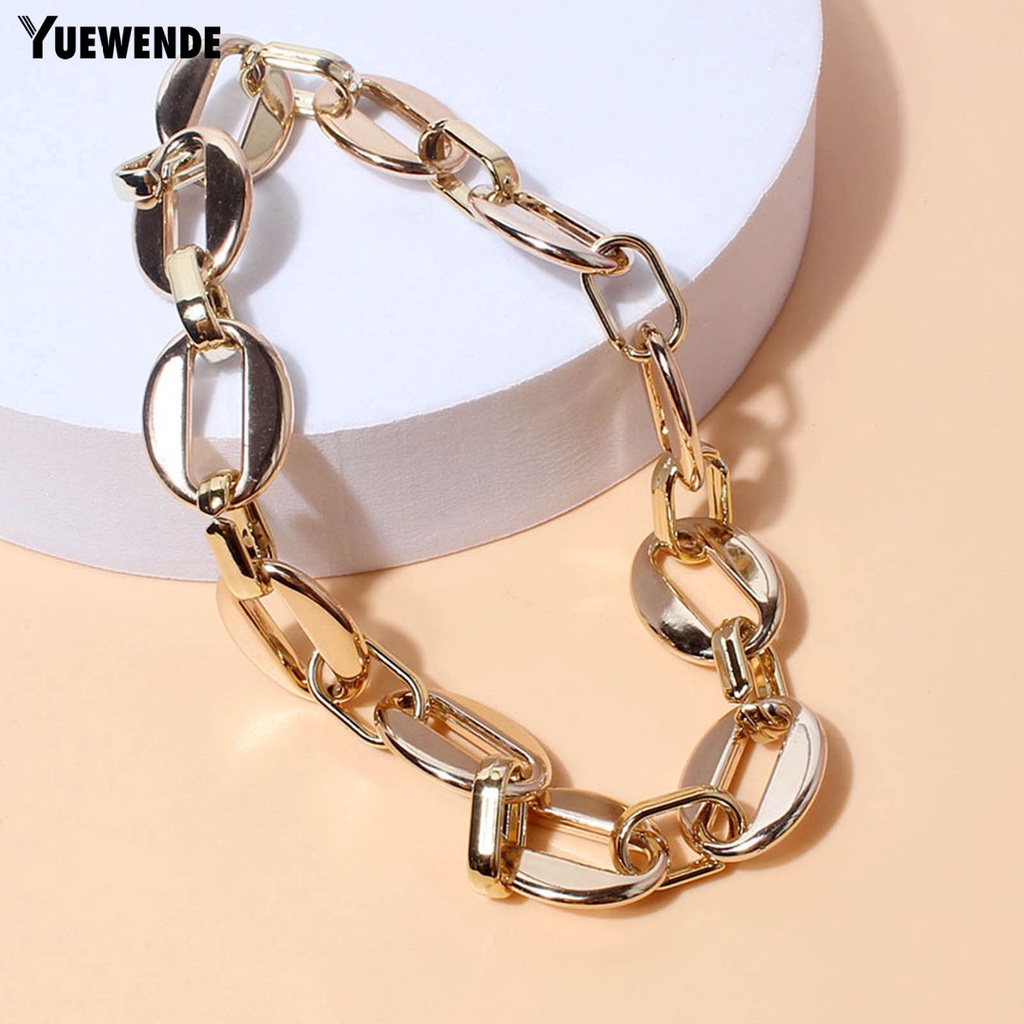 Yq.e Vòng Cổ Kim Loại Dạng Xích Hình Học Màu Vàng Kim Cho Thú Cưng Bull Pháp