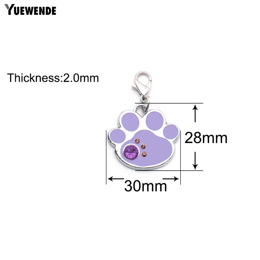 Thẻ ID Thú Cưng Bằng Hợp Kim Hình Dấu Chân Chó Sáng Tạo