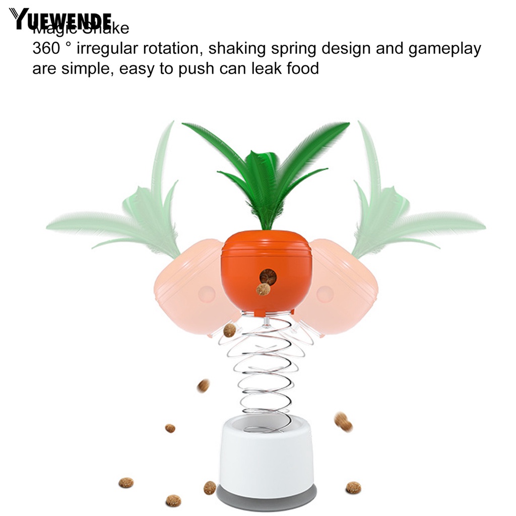 Đồ Chơi Lắc Đàn Hồi Phủ Lông Vũ Xoay 360 Độ Chống Rò Rỉ Có Thể Điều Chỉnh Cho Thú Cưng