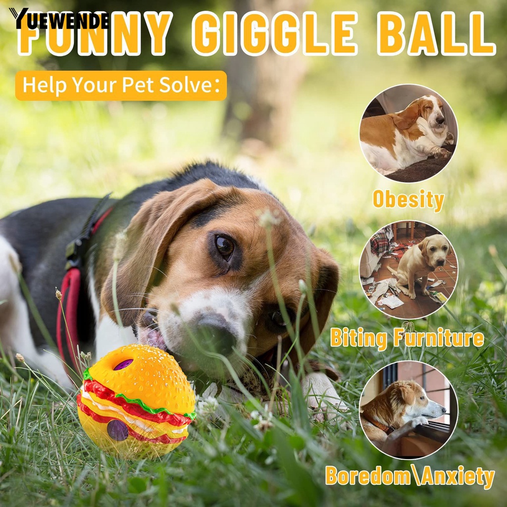 Quả Bóng Đồ Chơi Hình Bánh Burger Phát Ra Âm Thanh Vui Nhộn Cho Thú Cưng