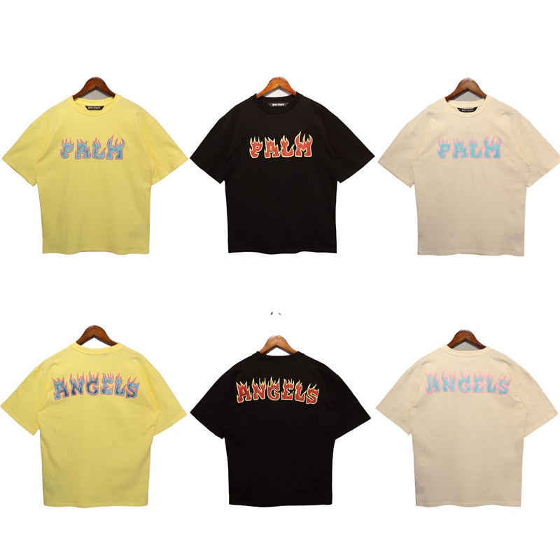 Áo Thun Tay Ngắn Dáng Rộng In Chữ Palm Angels- Thời Trang Xuân Hè 23SS
