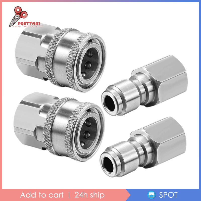 Bộ Đầu Nối Vòi Xịt Nước Áp Suất Cao 3 / 8 &quot;Thay Thế Tiện Dụng Cho Máy Rửa Xe Hơi Prettyia1