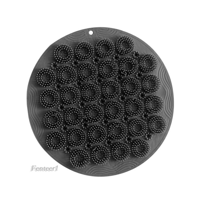 [Fenteer1] Bàn Chải Chà Lưng Có Giác Hút Đường Kính 30cm Bằng Silicon