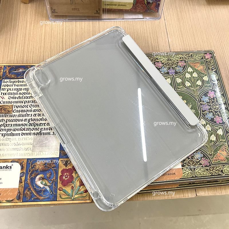 Ốp Máy Tính Bảng Cứng Trong Suốt Có Ngăn Đựng Bút Cho iPad 10.2 10.9 inch / iPad 10th Gen Pro 11 Pro 12.9 Air 5 Air4 Mini 6
