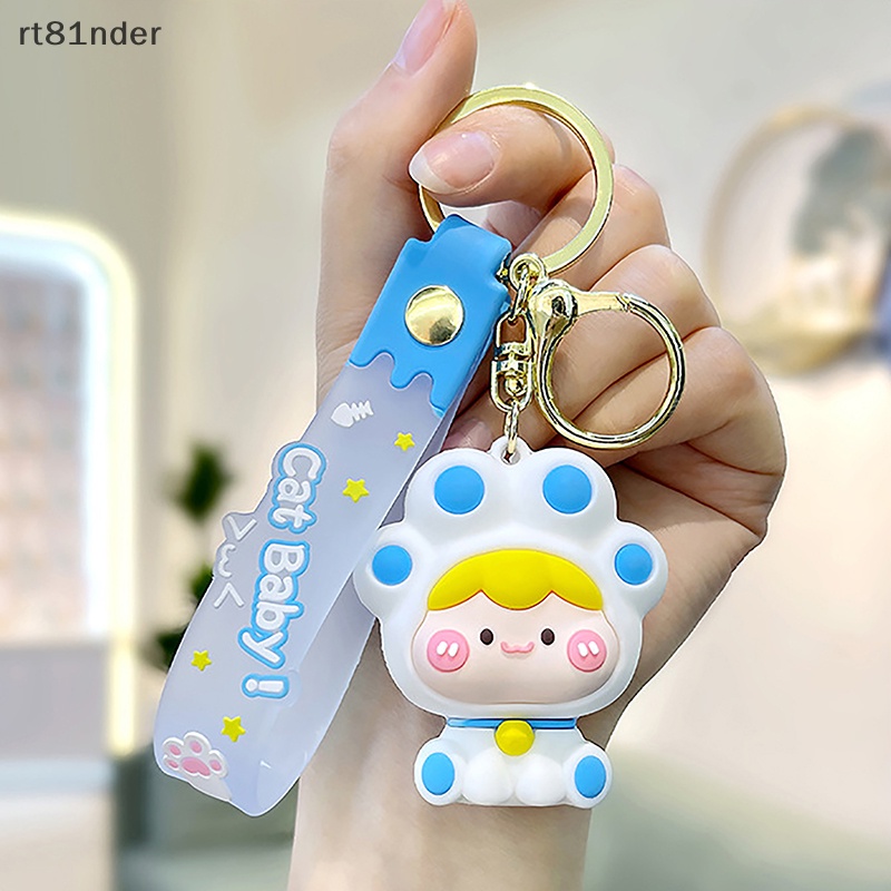 Rt Móc Khóa Hình Mèo Hoạt Hình Dễ Thương